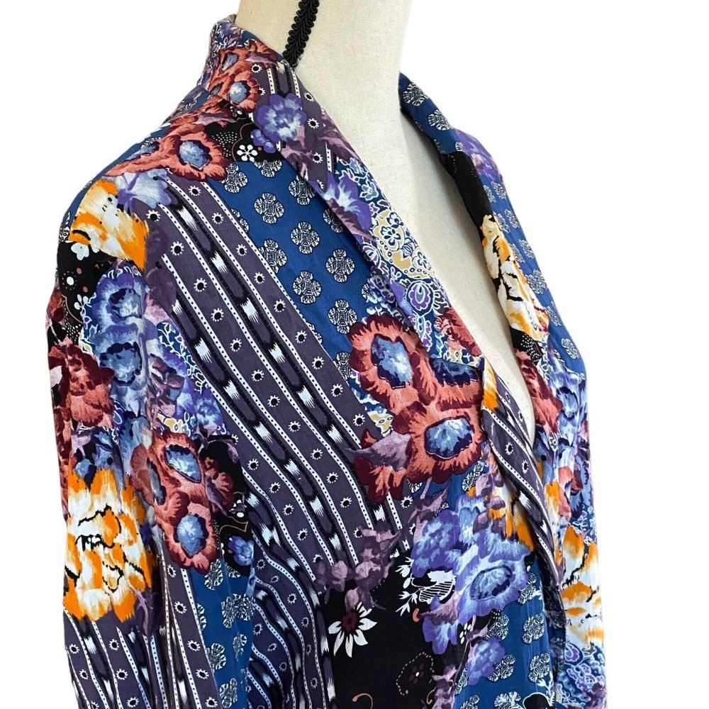 Jaase Women’s Multicolor Boho Patchwork Rayon Jac… - image 3